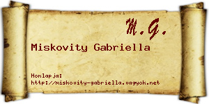 Miskovity Gabriella névjegykártya