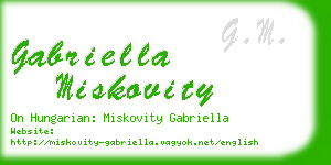 gabriella miskovity business card